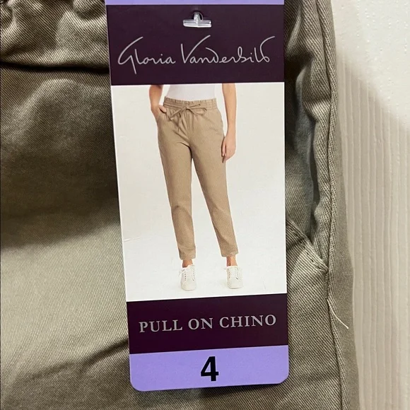 Khaki Pull-On Chino Pants - Picture 2 of 5
